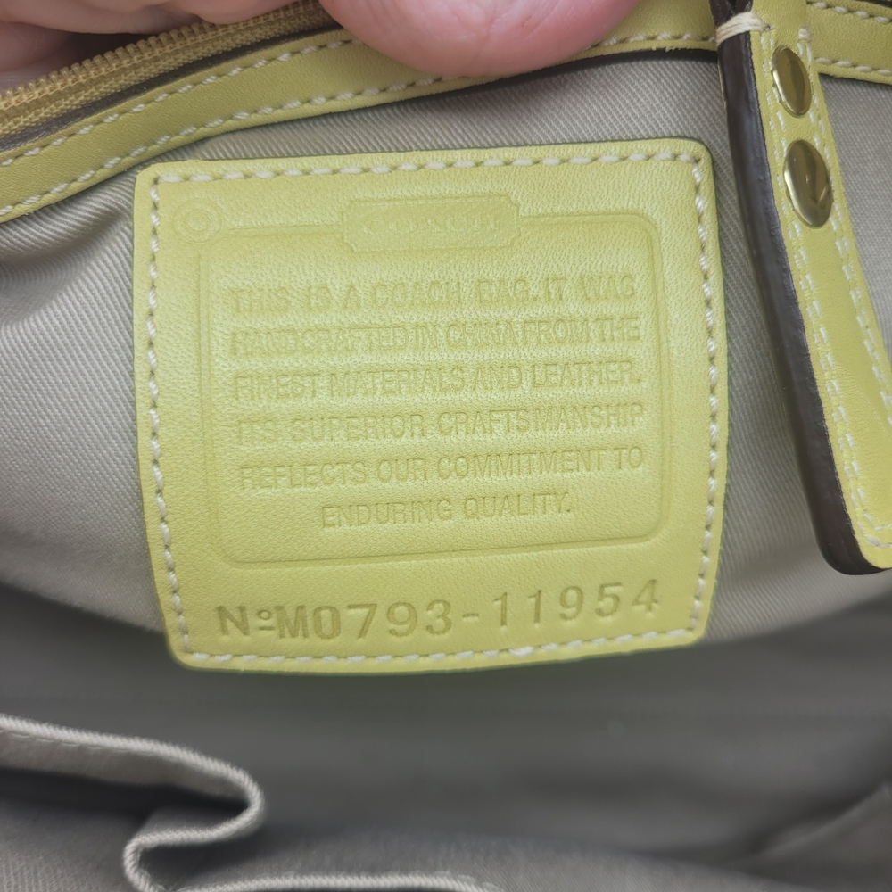 Coach  Hampton Miranda Canvas embossed leather Satchel M0793-11954 - Picture 7 of 16